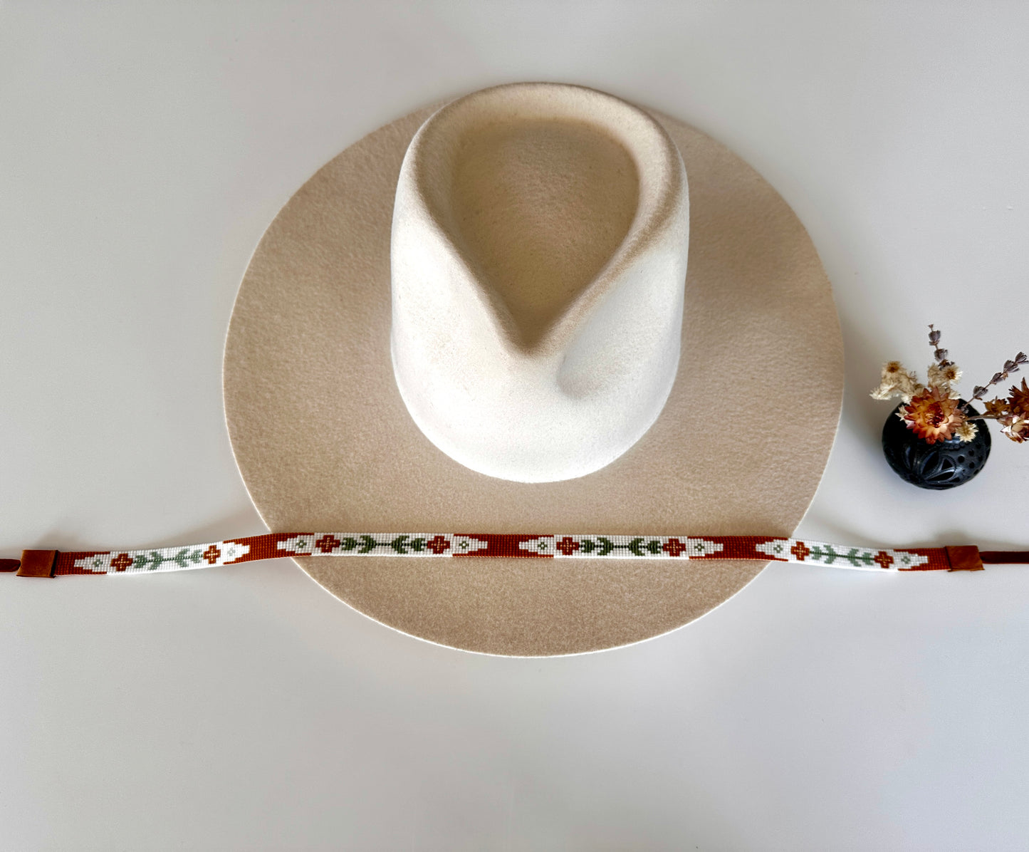Orange Flower Hatband