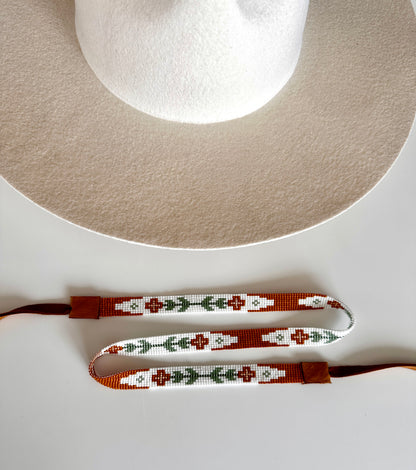 Orange Flower Hatband