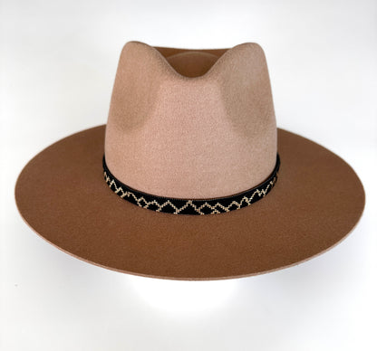 Black and Gold Mountain Range Hatband