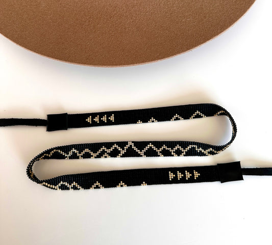 Black and Gold Mountain Range Hatband