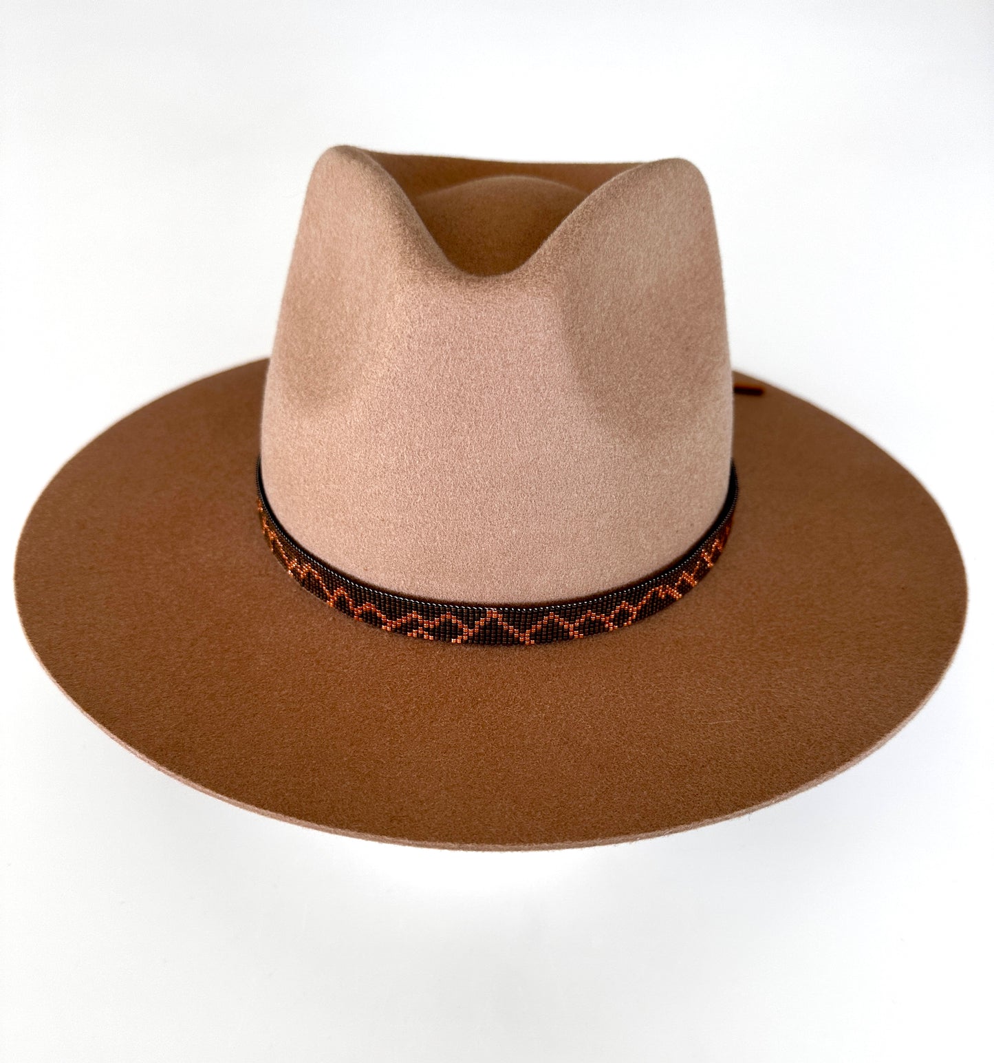 Brown and Rose Gold Mountain Range Hatband
