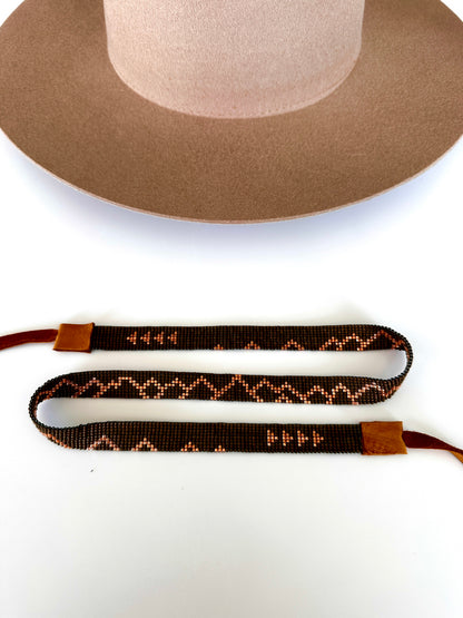 Brown and Rose Gold Mountain Range Hatband