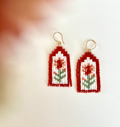 Indian Paintbrush Earrings