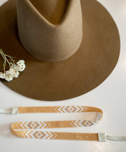 Radiant Hatband: Tan and White