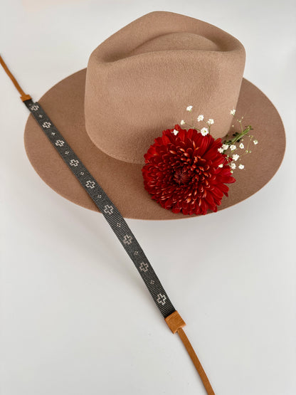 Wild West Hatband, Charcoal and Pewter