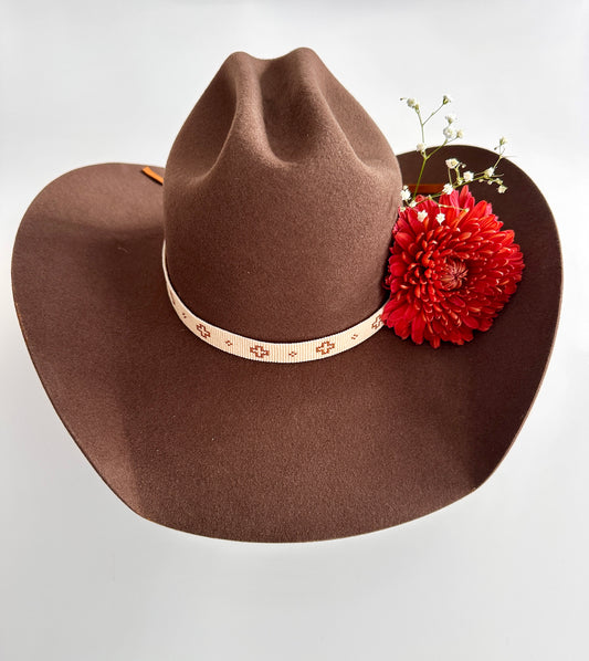 Wild West Hatband, Cream and Rose Gold