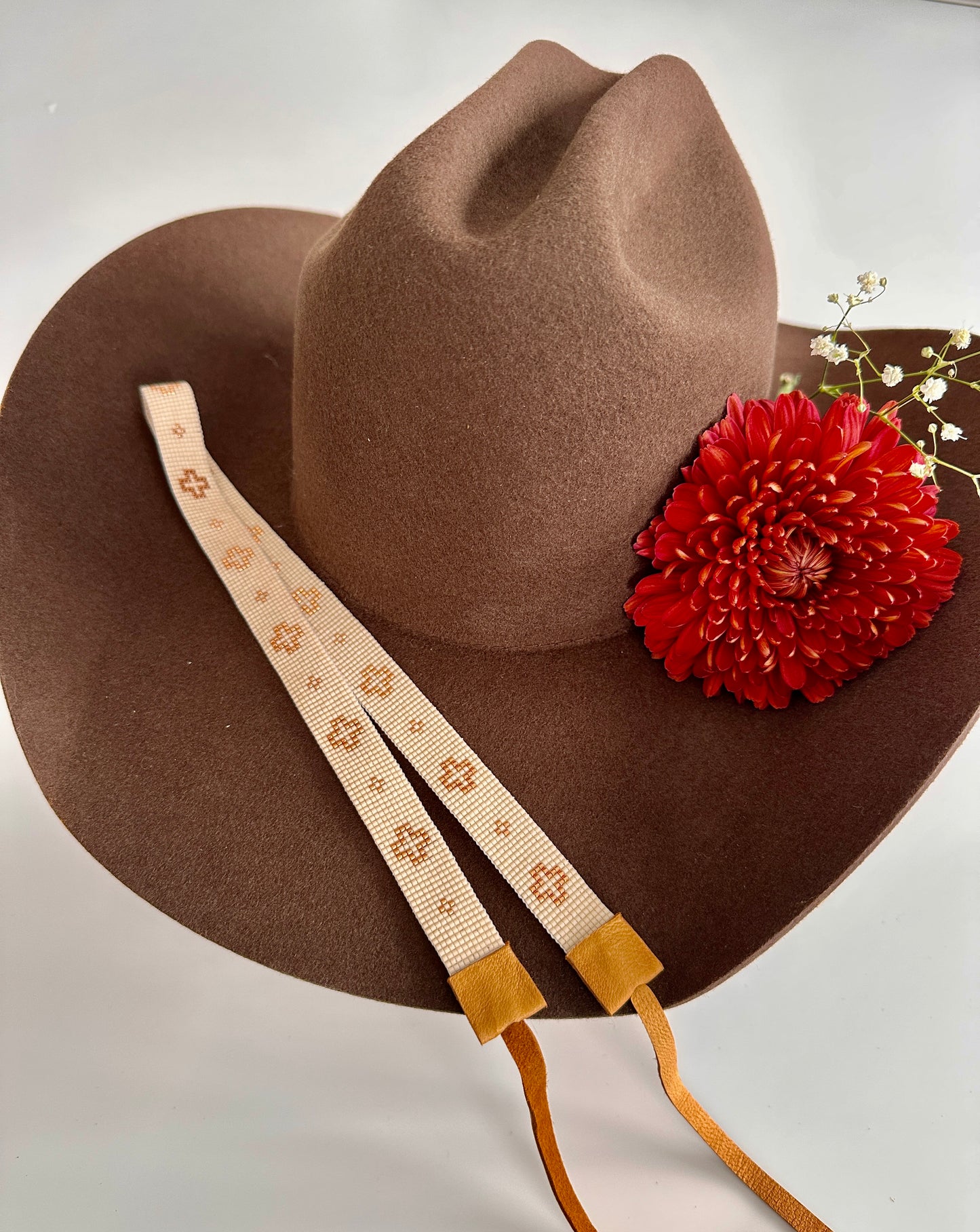 Wild West Hatband, Cream and Rose Gold