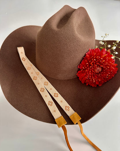 Wild West Hatband, Cream and Rose Gold