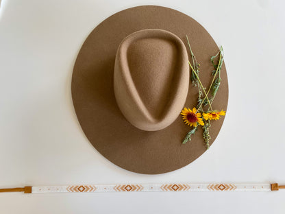 Radiant Hatband: White and Mustard