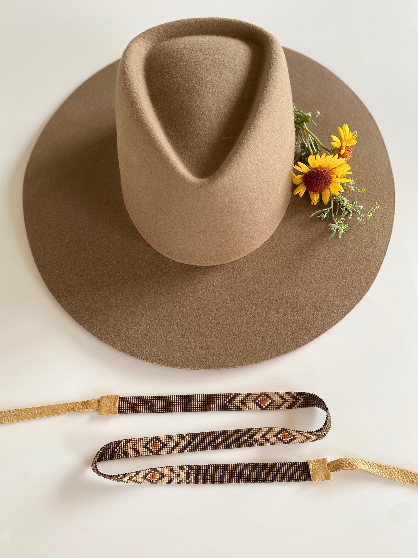 Radiant Hatband: Brown and Mustard