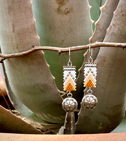 Buffalo Nickel Earrings - Mustard